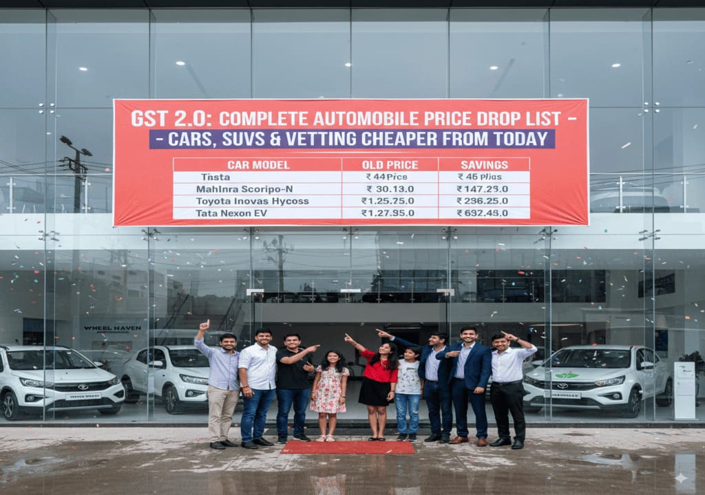 GST 2.0: Complete Automobile Price Drop List