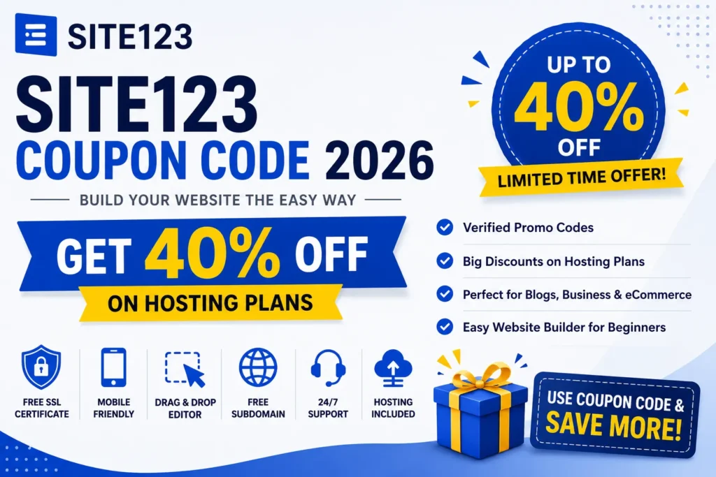 SITE123 Coupon Code Get 40% Off